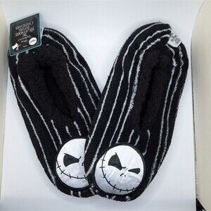 Jack skeleton sherpa slippers the nightmare before christmas hose shoes